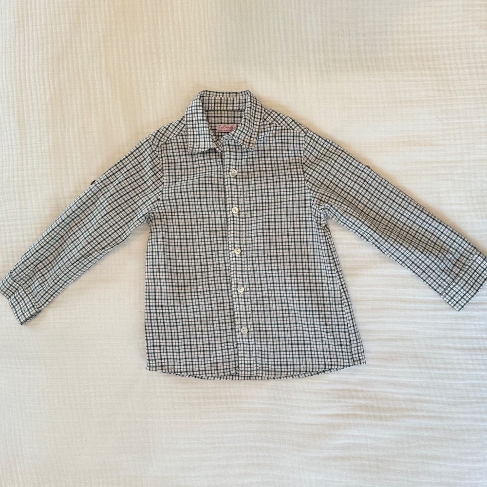 La Coqueta Kids Boys Plaid Button Up Shirt 6Y